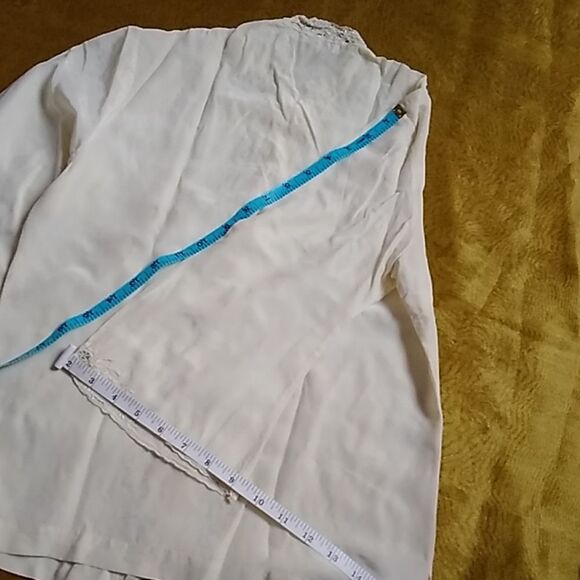 Vintage 50s,60s, Geony 100% SILK Embroidered BLOUSE Size Small 34 - Picture 13 of 14